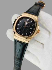 Patek Philippe Nautilus – Leather Strap Black or Golden with Box