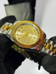 Rolex Oyster | Date | Silver Gold Dial Article with Box