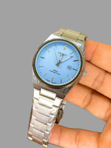 Tissot PRX 1853 - Mineral glass - Superlative Finish - Ice Blue with Box